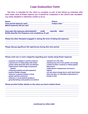 Case Evaluation Form - securebflowersocietybborgb - secure flowersociety