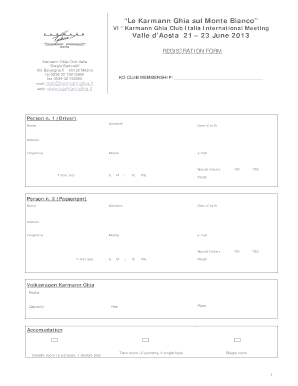 Bill of sale template word - Le Karmann Ghia sul Monte Bianco - karmannghia