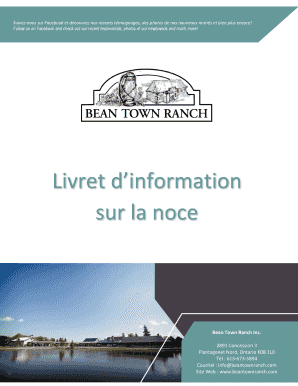 Liret dinformation sur la noce - Bean Town Ranch