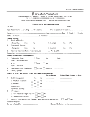 coag req form