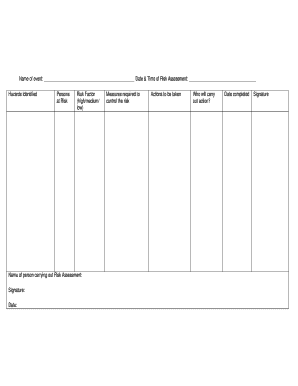 Risk assessment example pdf - Risk assessment template - St Michael's Hospice - st-michaels-hospice org