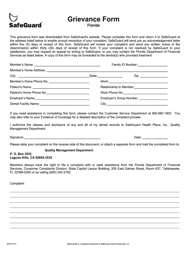Grievance fromenglishFL 31307 insurance company Fill out & sign online DocHub