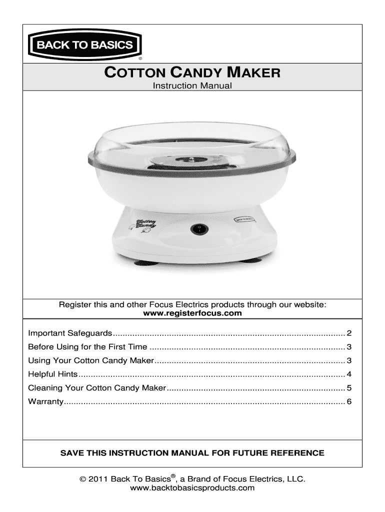 Fillable Online cotton candy makerdoc Fax Email Print pdfFiller