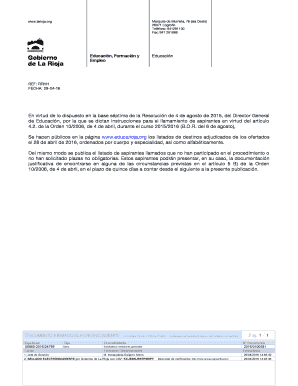 La Rioja Employment Listings Notice