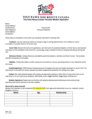 Sop format pdf - PDF Format - Tiny Paws Dog Rescue Canada - tpdr