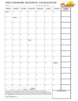 Log book excel - 2015 Summer Reading Challenge - heritage-christianorg