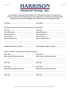 Nonfiction reading log - Client Questionnaire.pdf - Harrison Financial Group, Inc.