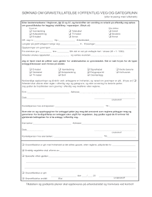 S knad om gravetillatelse i offentlig veg og gategrunn