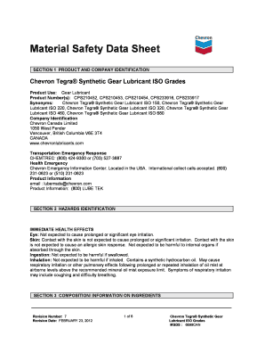 Chevron Tegra Synthetic Gear Lubricant ISO Grades