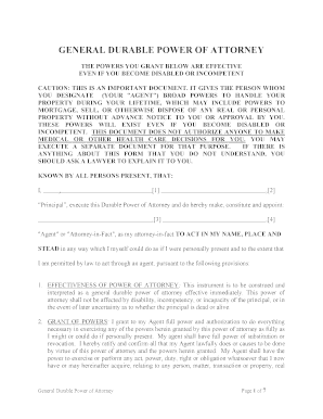 Durable vs general power of attorney - kansas durable power of attorney