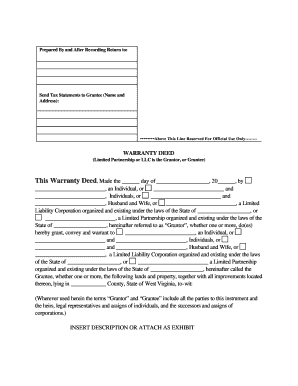 What is florida's special document - west virginia warranty deed sample form