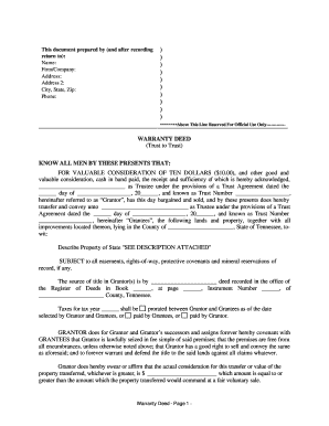 Tennessee Warranty Deed