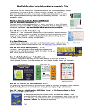 California Fish Contaminant Health Education Materials