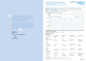 Financial Services Qualifications Application Form