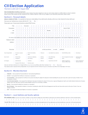 CII Election Application Form
