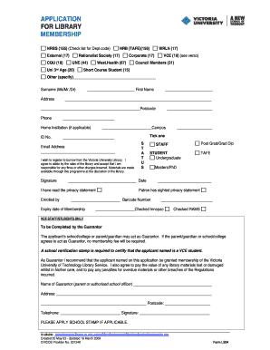 Library Membership Application
