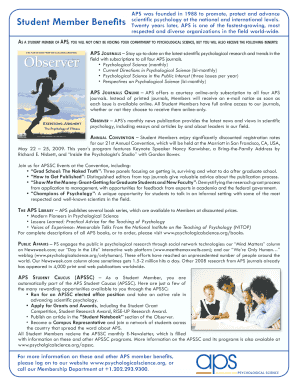 APS Student Membership Application