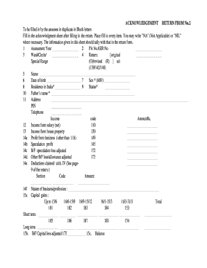 Income Tax Return Form 2