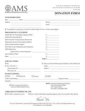 AMS Donation Form