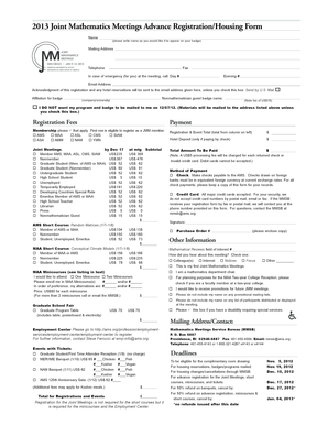 2013 Joint Mathematics Meetings Registration Form