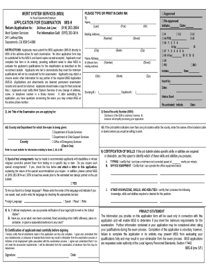 California Job Application Form IMS-9