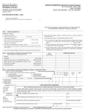 California Business Property Statement