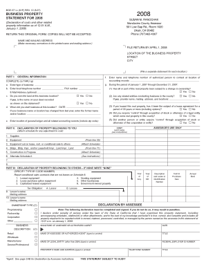 California Business Property Statement