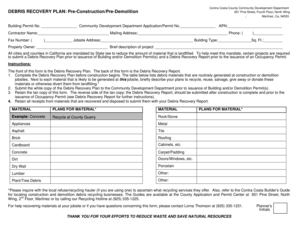 Contra Costa Debris Recovery Plan