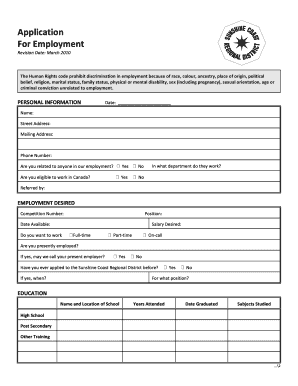 Employment Application Form