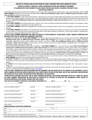 Water Ski and Wakeboard Canada Liability Waiver