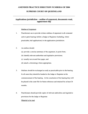 supreme court practice direction 6 of 2004