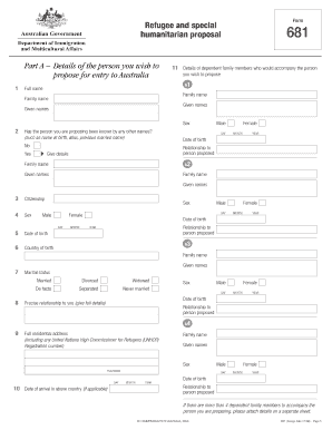 Refugee and Special Humanitarian Proposal 681