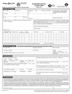 Canadian Life and Health Dental Claim Form