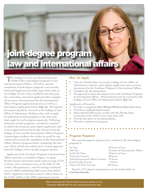 joint-degree program - law fsu