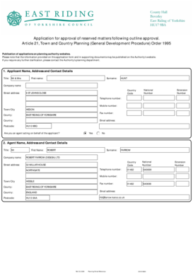 UK Reserved Matters Planning Application