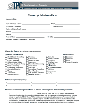 Manuscript Submission Form