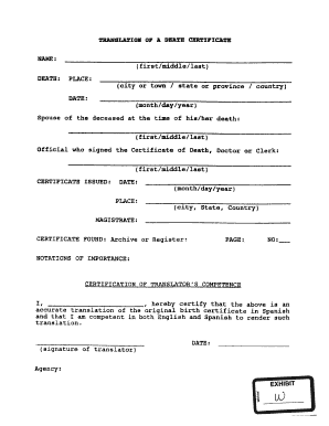 Certificate of Death