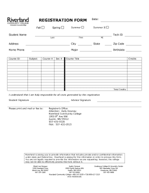 Student Registration Form