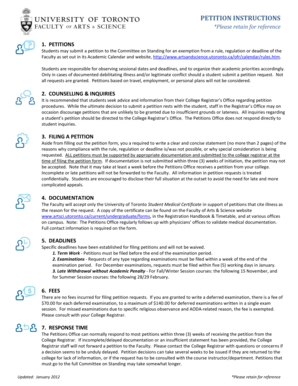 University of Toronto Petition Form