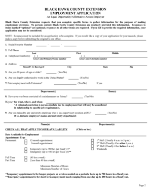 Black hawk county extension employment application - Iowa State ... - extension iastate