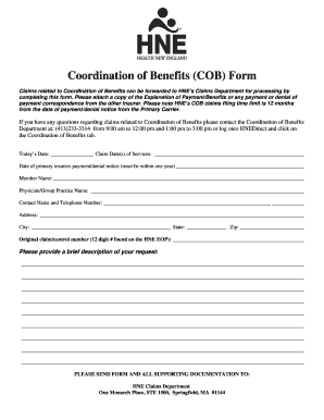Coordination of Benefits Form