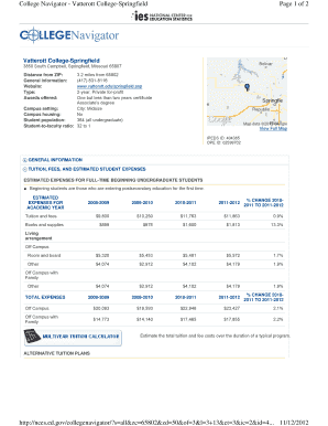 cost comparison form