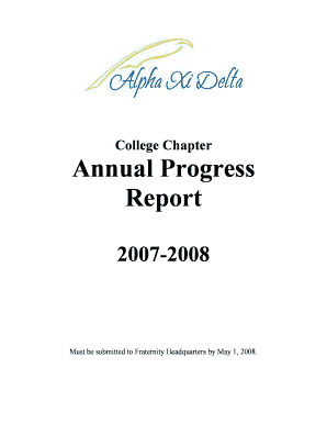 Annual Progress Report - Alpha Xi Delta