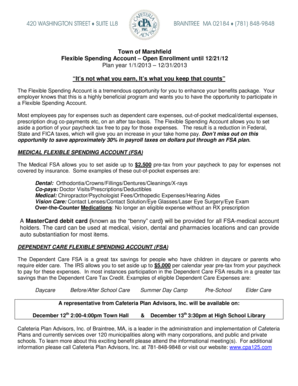 Flexible Spending Account Enrollment Form