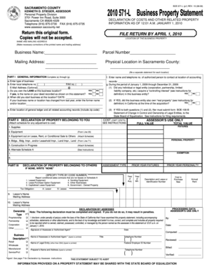 California Business Property Statement