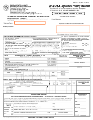 Sacramento County Personal Property Declaration