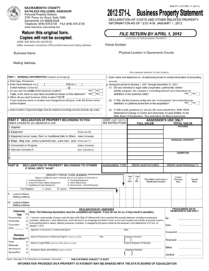 California Business Property Statement