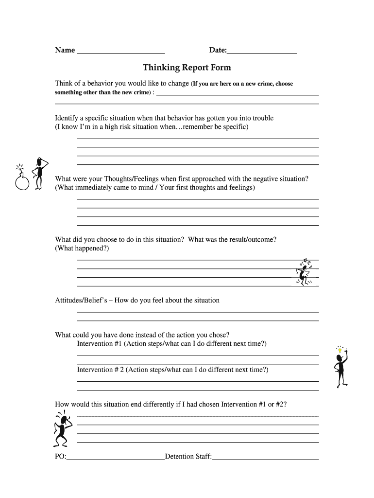Thinking Report - Fill and Sign Printable Template Online  US With Intervention Report Template