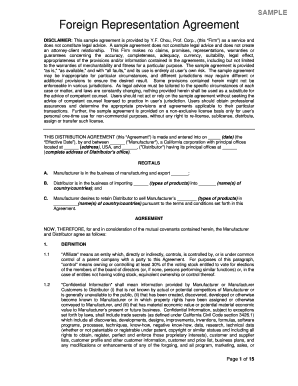 Sample Foreign Representation Agreement - tfrec wsu