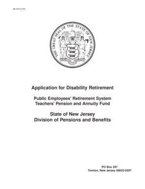 New Jersey Disability Retirement Application